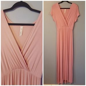 Mother Bee Maternity Maxi Dress Dusty Pink